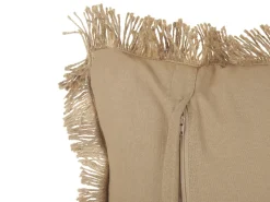 Sæt af 2 pyntepuder CIRSIUM Jute 45 x 45 cm Beige Stribet mønster