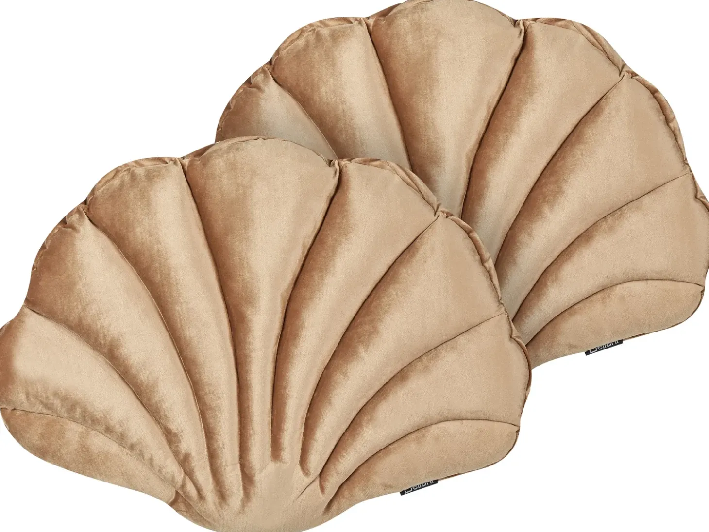 Sæt af 2 pyntepuder CONSOLIDA Velour 47 x 35 cm Sand Beige Ensfarvet