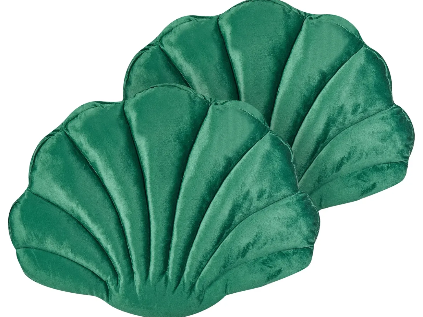 Sæt af 2 pyntepuder CONSOLIDA Velour 47 x 35 cm Smaragdgrøn Ensfarvet