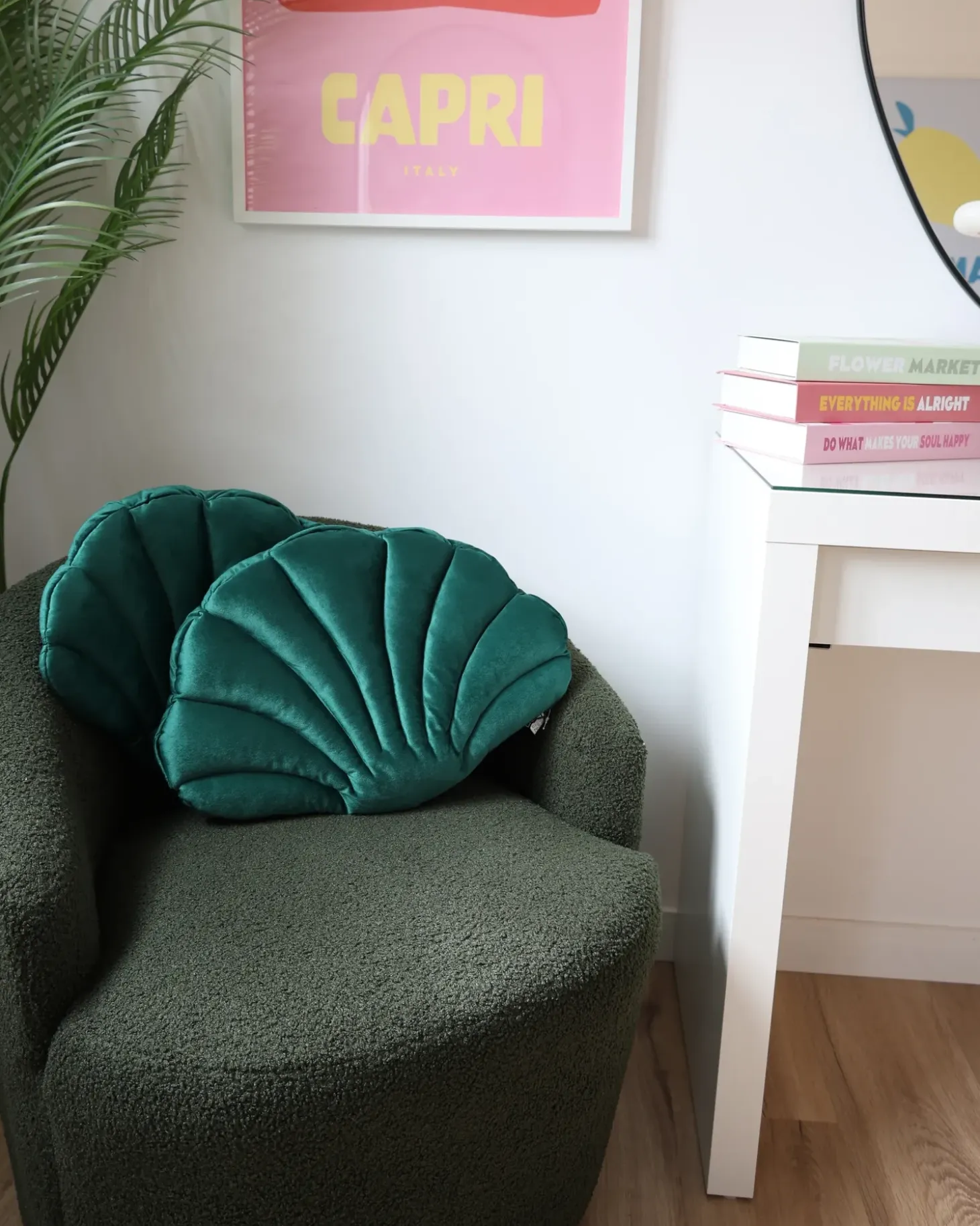 Sæt af 2 pyntepuder CONSOLIDA Velour 47 x 35 cm Smaragdgrøn Ensfarvet
