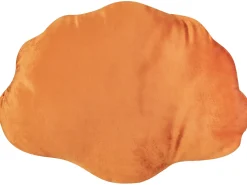 Sæt af 2 pyntepuder CONSOLIDA Velour 47 x 35 cm Orange Ensfarvet