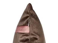 Sæt af 2 pyntepuder CRODYLINE Velour 35 x 60 cm Brun Stribet mønster