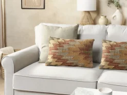 Sæt af 2 pyntepuder DEEPOR Jute 30 x 50 cm Multifarvet Orientalsk mønster
