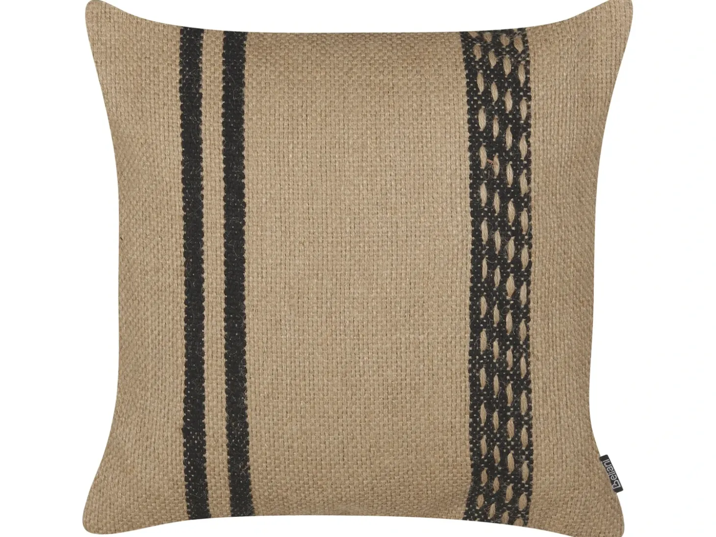 Sæt af 2 pyntepuder DESALIX Jute 45 x 45 cm Beige Stribet mønster