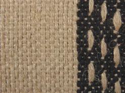 Sæt af 2 pyntepuder DESALIX Jute 45 x 45 cm Beige Stribet mønster
