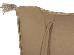 Sæt af 2 pyntepuder ERIGERON Jute 45 x 45 cm Beige Ensfarvet