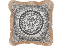 Sæt af 2 pyntepuder GERANIUM 45 x 45 cm Sort Orientalsk mønster