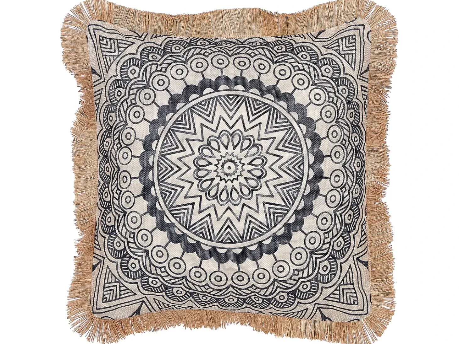 Sæt af 2 pyntepuder GERANIUM 45 x 45 cm Sort Orientalsk mønster