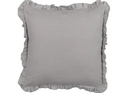 Sæt af 2 pyntepuder GLABRA Hør 45 x 45 cm Grå Ensfarvet
