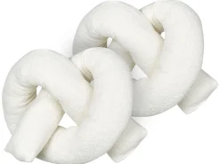 Sæt af 2 pyntepuder GLADIOLUS Boucle 172 x 14 cm Cremehvid Ensfarvet