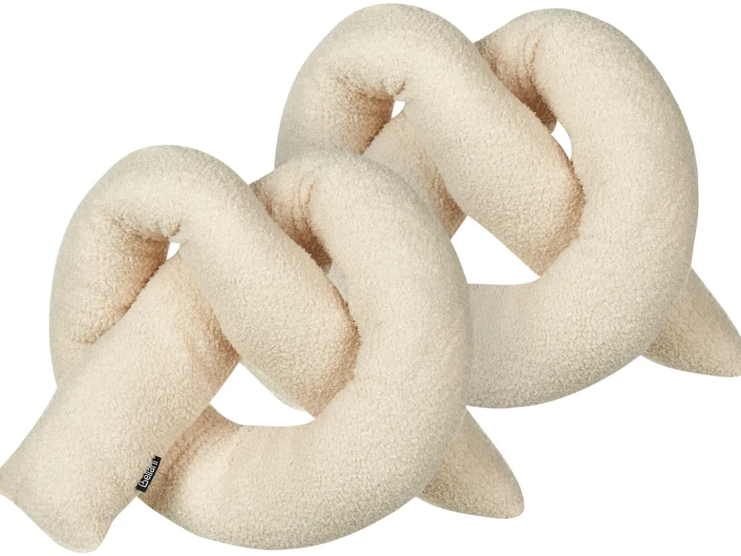 Sæt af 2 pyntepuder GLADIOLUS Boucle 172 x 14 cm Beige Ensfarvet