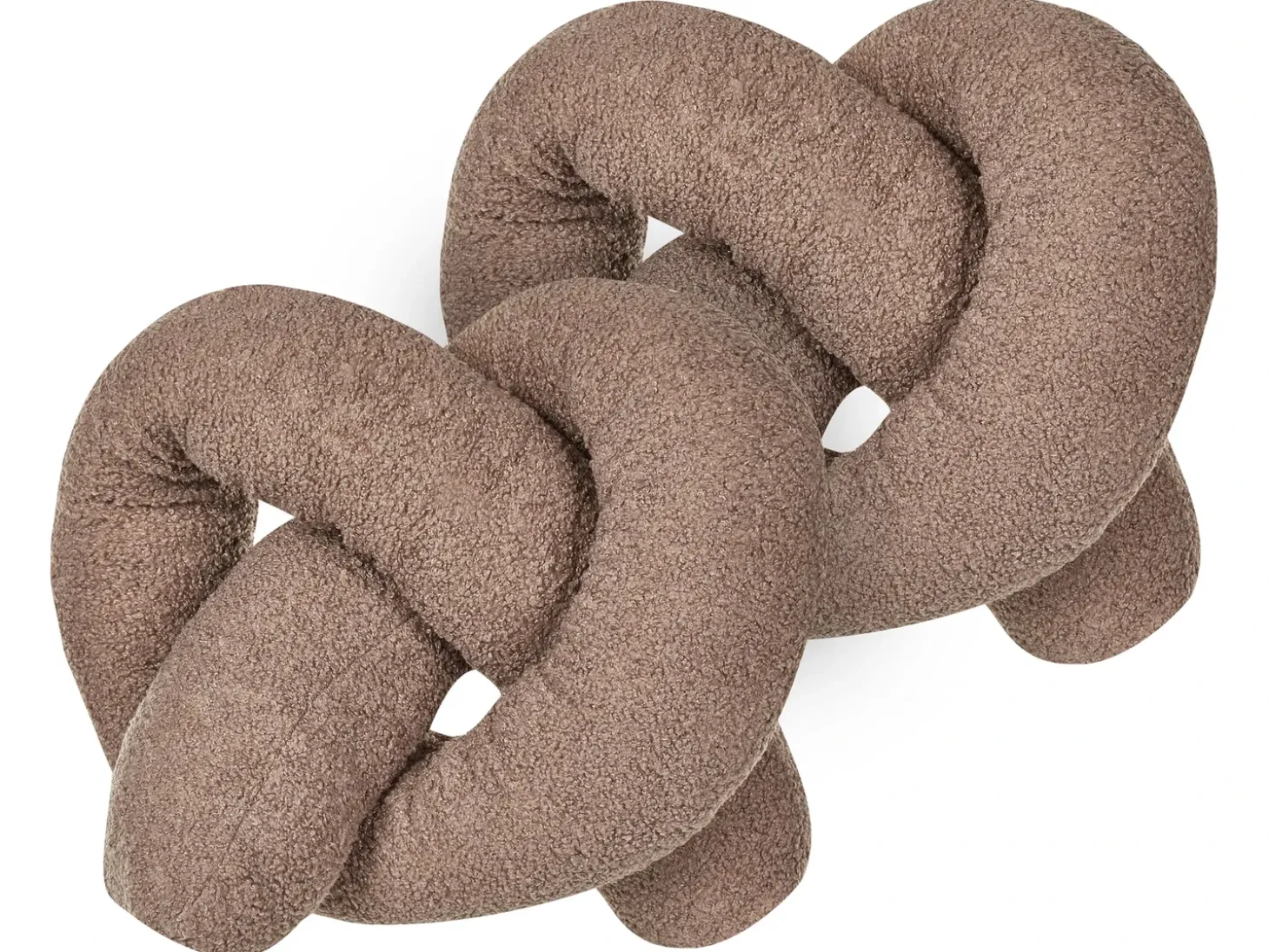 Sæt af 2 pyntepuder GLADIOLUS Boucle 172 x 14 cm Brun Ensfarvet