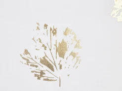 Sæt af 2 pyntepuder GOLDENROD Velour 45 x 45 cm Hvid Plante mønster