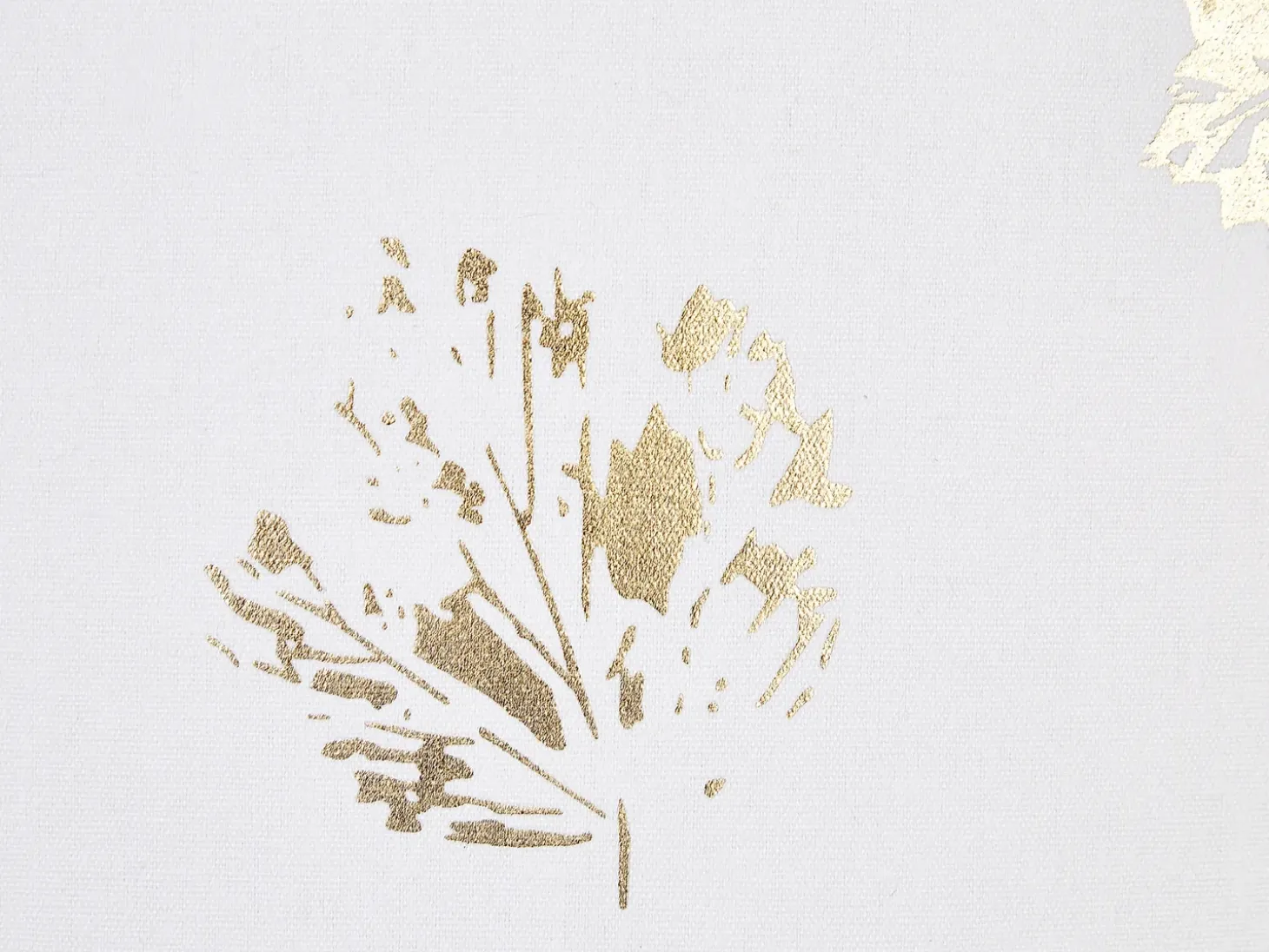 Sæt af 2 pyntepuder GOLDENROD Velour 45 x 45 cm Hvid Plante mønster