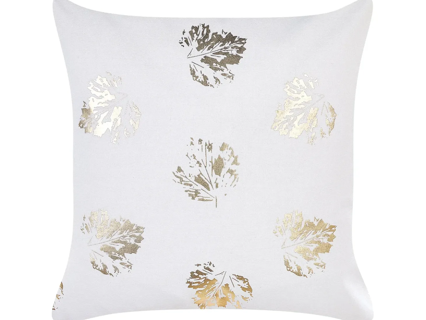 Sæt af 2 pyntepuder GOLDENROD Velour 45 x 45 cm Hvid Plante mønster