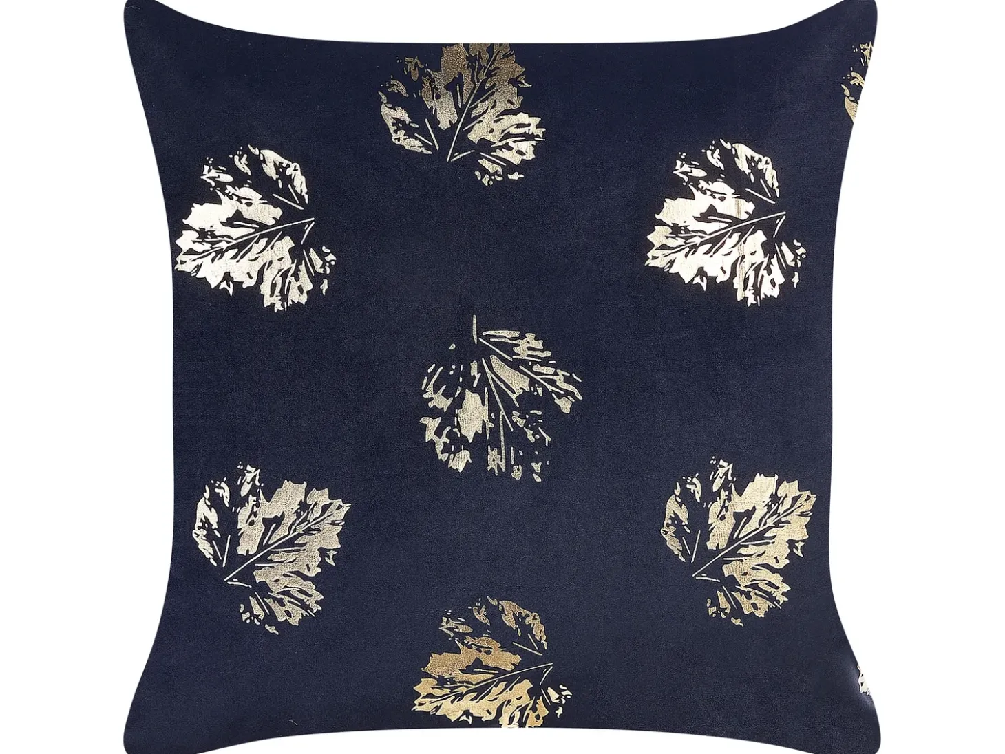 Sæt af 2 pyntepuder GOLDENROD Velour 45 x 45 cm Sort Plante mønster