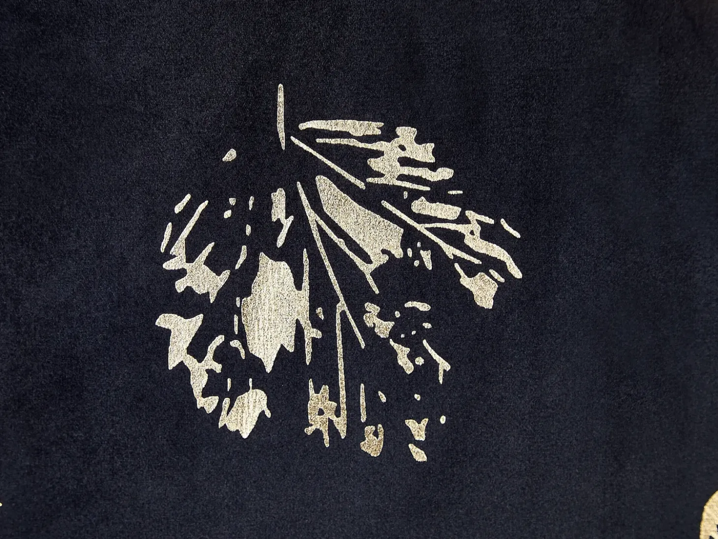Sæt af 2 pyntepuder GOLDENROD Velour 45 x 45 cm Sort Plante mønster