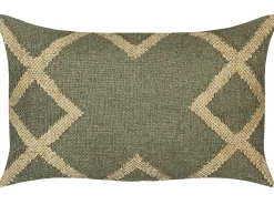 Sæt af 2 pyntepuder GOPI Jute 30 x 50 cm Grøn Orientalsk mønster