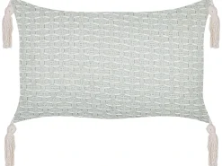 Sæt af 2 pyntepuder HAKONE 45 x 25 cm Mintgrøn Geometrisk mønster