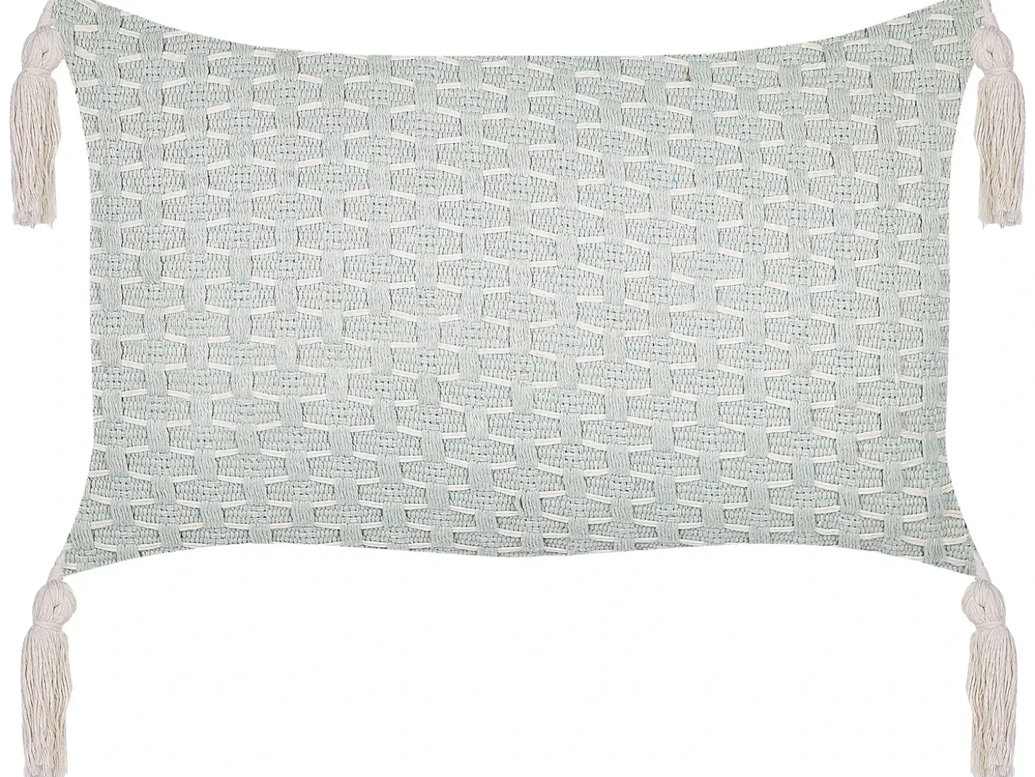 Sæt af 2 pyntepuder HAKONE 45 x 25 cm Mintgrøn Geometrisk mønster