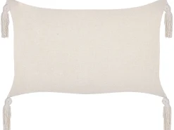 Sæt af 2 pyntepuder HAKONE 45 x 25 cm Lys Beige Geometrisk mønster