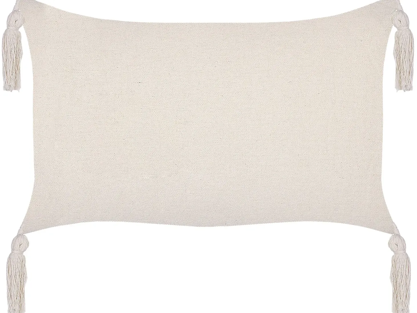 Sæt af 2 pyntepuder HAKONE 45 x 25 cm Lys Beige Geometrisk mønster