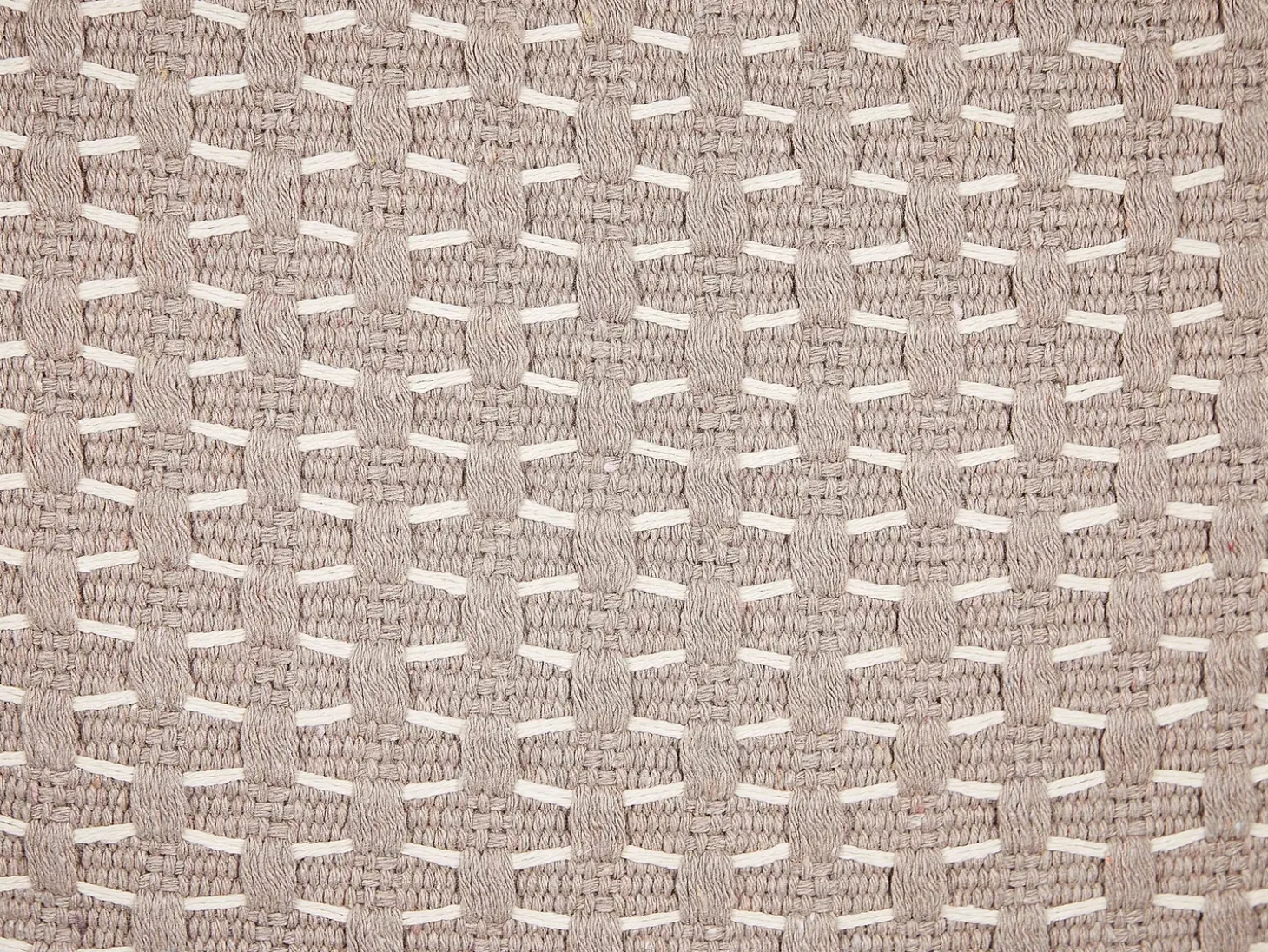 Sæt af 2 pyntepuder HAKONE 45 x 25 cm Brungrå Geometrisk mønster