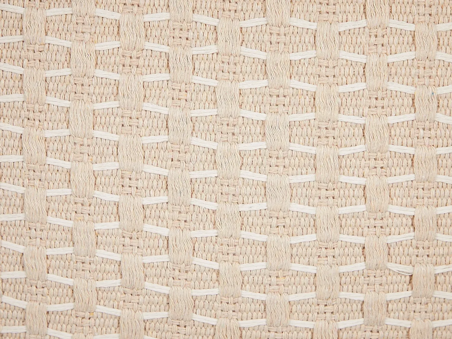 Sæt af 2 pyntepuder HAKONE 42 x 42 cm Lys Beige Geometrisk mønster