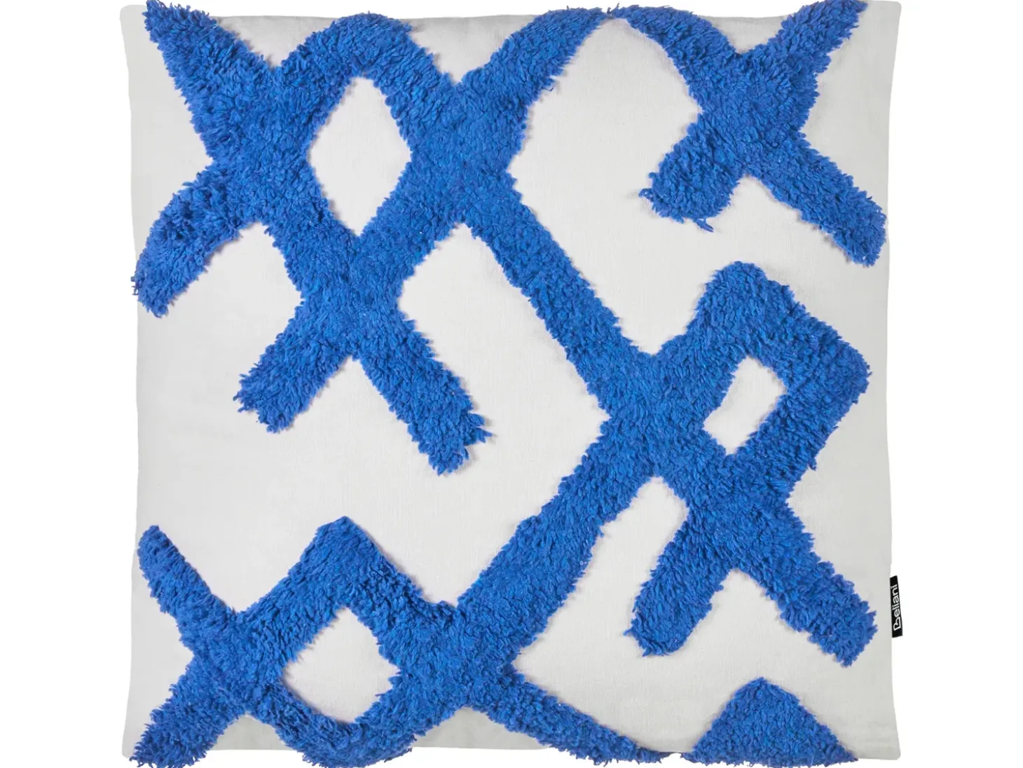 Sæt af 2 pyntepuder HAZEL Bomuld 45 x 45 cm Hvid Geometrisk mønster