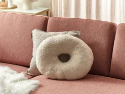 Sæt af 2 pyntepuder HESPERIS Boucle Beige Ensfarvet