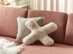 Sæt af 2 pyntepuder HESPERIS Boucle Beige Ensfarvet