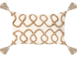 Sæt af 2 pyntepuder INCANA Bomuld 30 x 50 cm Beige Geometrisk mønster