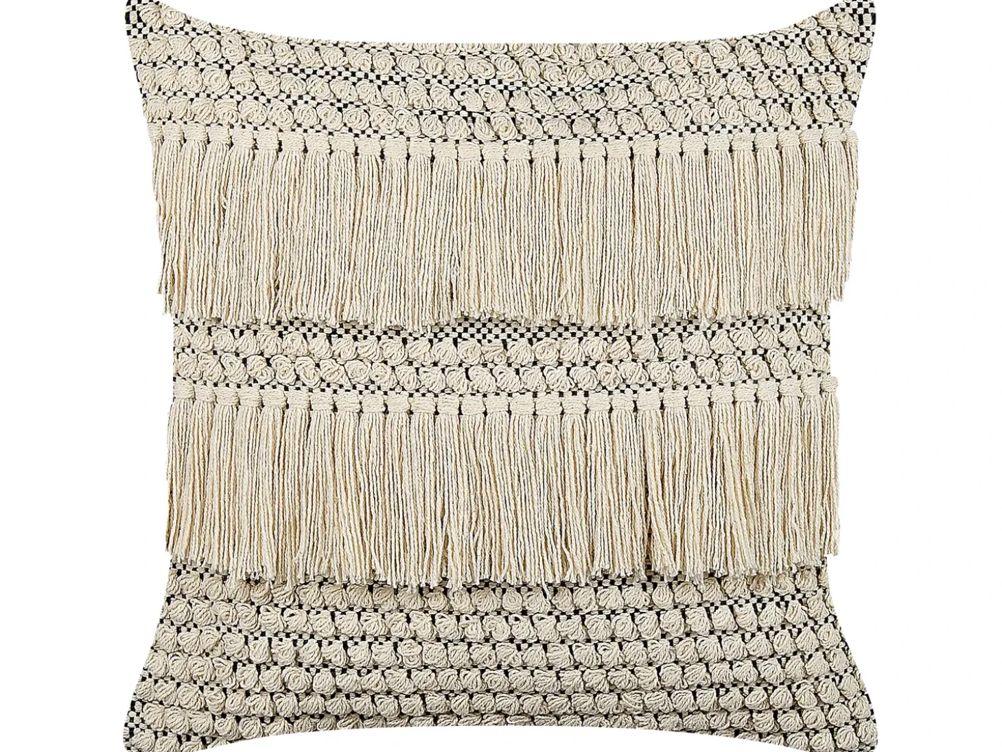 Sæt af 2 pyntepuder IRESINE Bomuld 45 x 45 cm Beige Geometrisk mønster