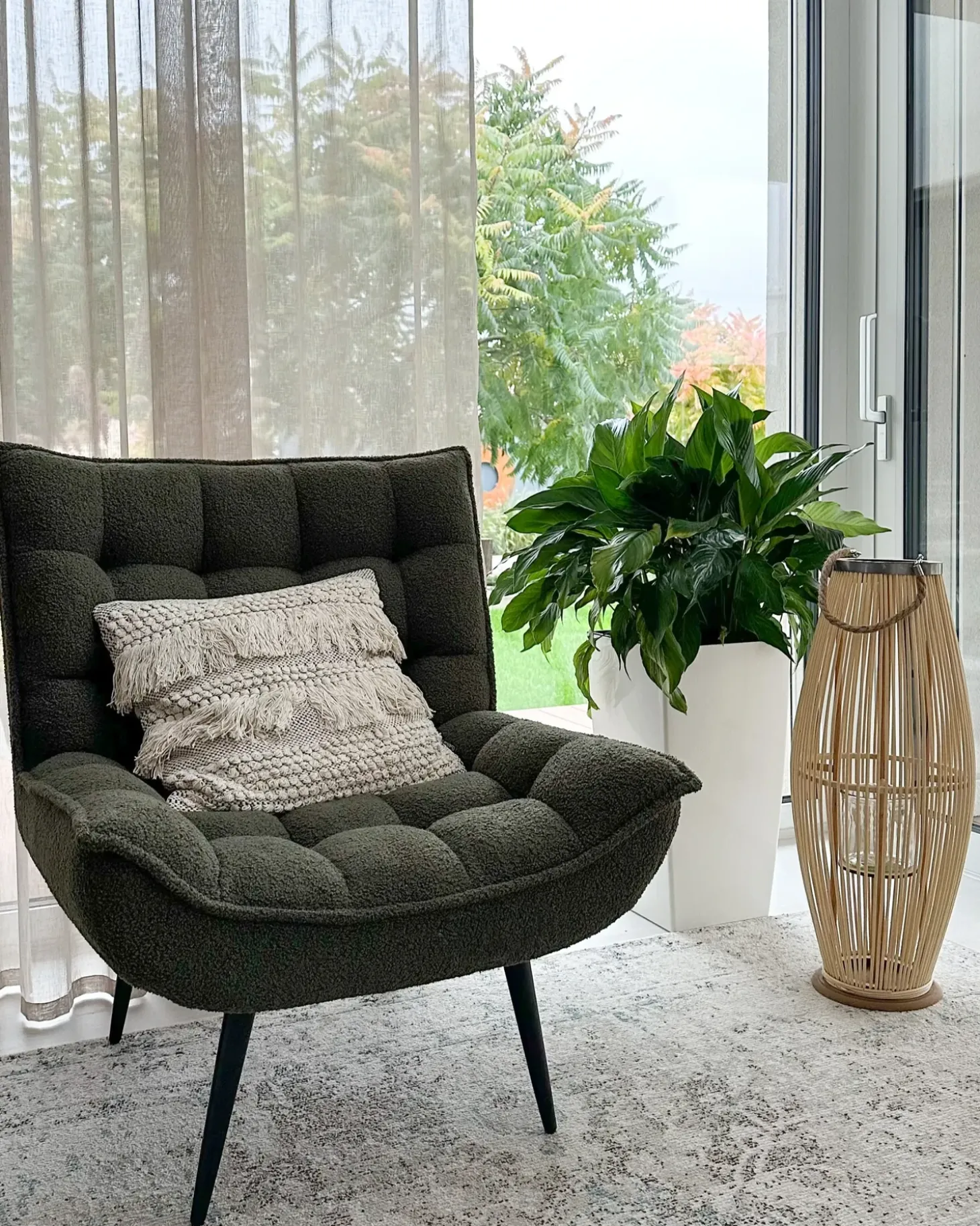 Sæt af 2 pyntepuder IRESINE Bomuld 45 x 45 cm Beige Geometrisk mønster