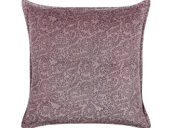 Sæt af 2 pyntepuder KALMIA Velour 45 x 45 cm Lyserød Blomstermønster