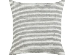 Sæt af 2 pyntepuder KANPAS Hør 50 x 50 cm Grå Stribet mønster
