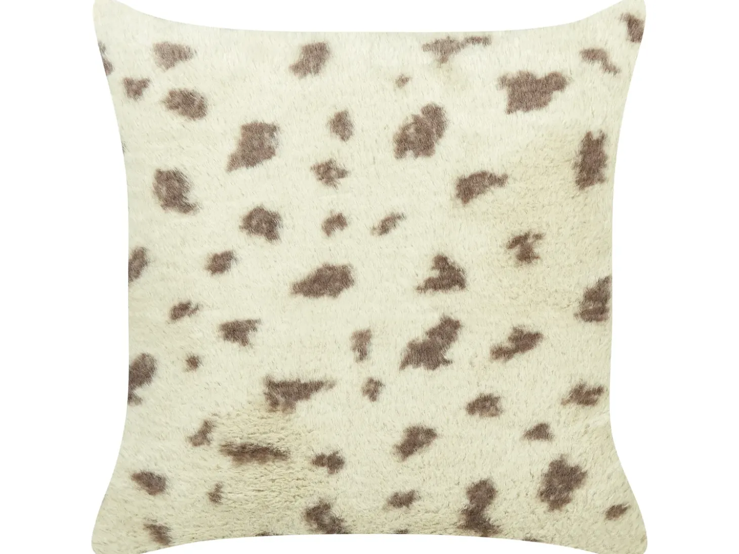Sæt af 2 pyntepuder KASRA Kunstig pels 45 x 45 cm Beige Abstraktmønster