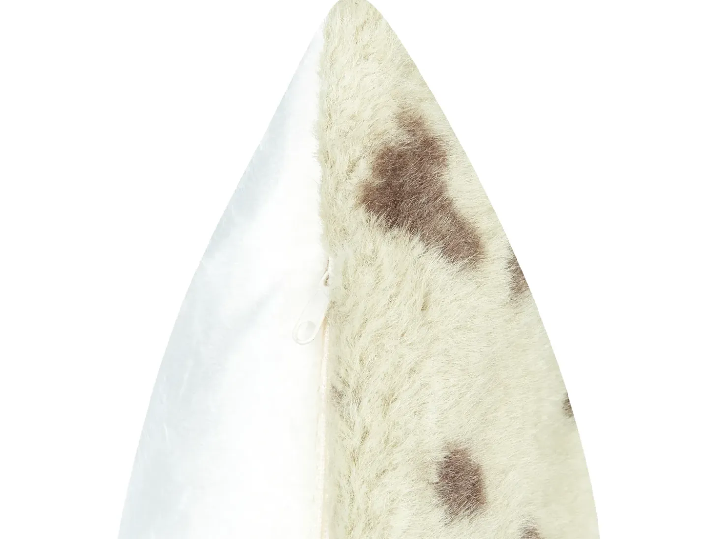 Sæt af 2 pyntepuder KASRA Kunstig pels 45 x 45 cm Beige Abstraktmønster