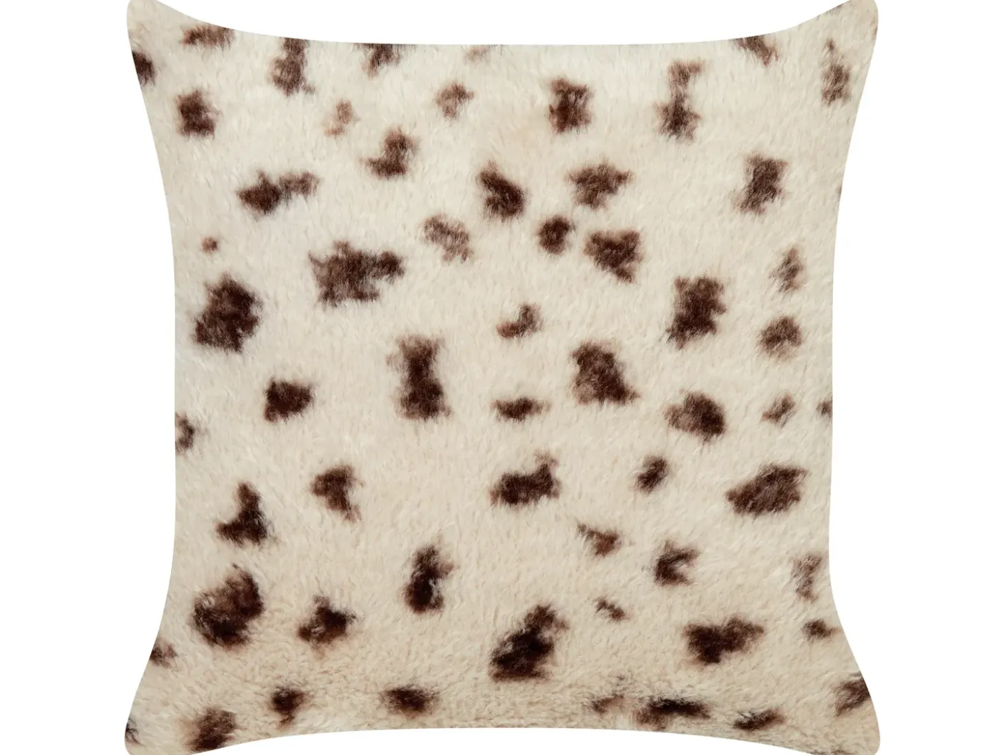 Sæt af 2 pyntepuder KASRA Kunstig pels 45 x 45 cm Lys Beige Abstraktmønster