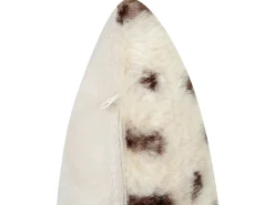 Sæt af 2 pyntepuder KASRA Kunstig pels 45 x 45 cm Lys Beige Abstraktmønster