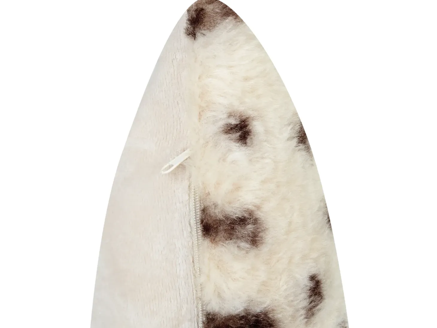 Sæt af 2 pyntepuder KASRA Kunstig pels 45 x 45 cm Lys Beige Abstraktmønster