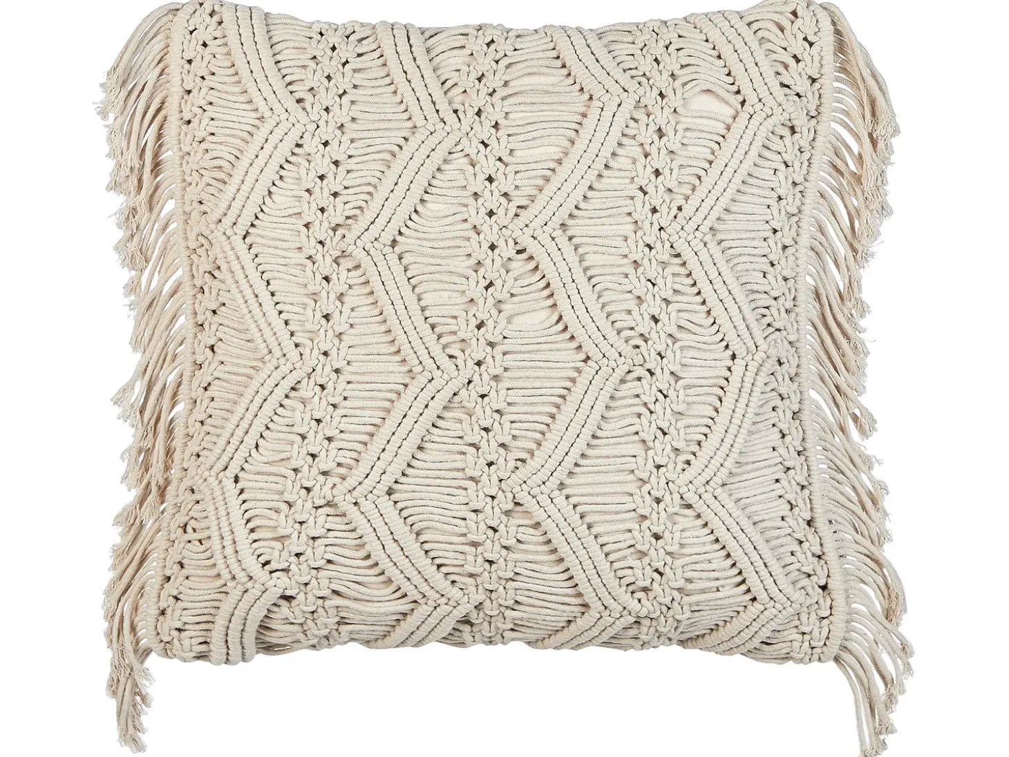 Sæt af 2 pyntepuder KIRIKKALE Bomuld 45 x 45 cm Lys Beige Geometrisk mønster