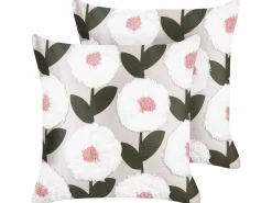 Sæt af 2 pyntepuder KUNRI Bomuld 45 x 45 cm Multifarvet Blomstermønster