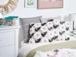 Sæt af 2 pyntepuder KUNRI Bomuld 45 x 45 cm Multifarvet Blomstermønster