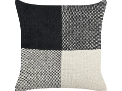 Sæt af 2 pyntepuder LAELIA Bomuld 45 x 45 cm Sort Patchwork