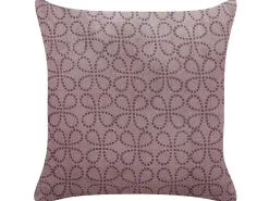 Sæt af 2 pyntepuder LARKSPUR Velour 45 x 45 cm Lyserød Geometrisk mønster