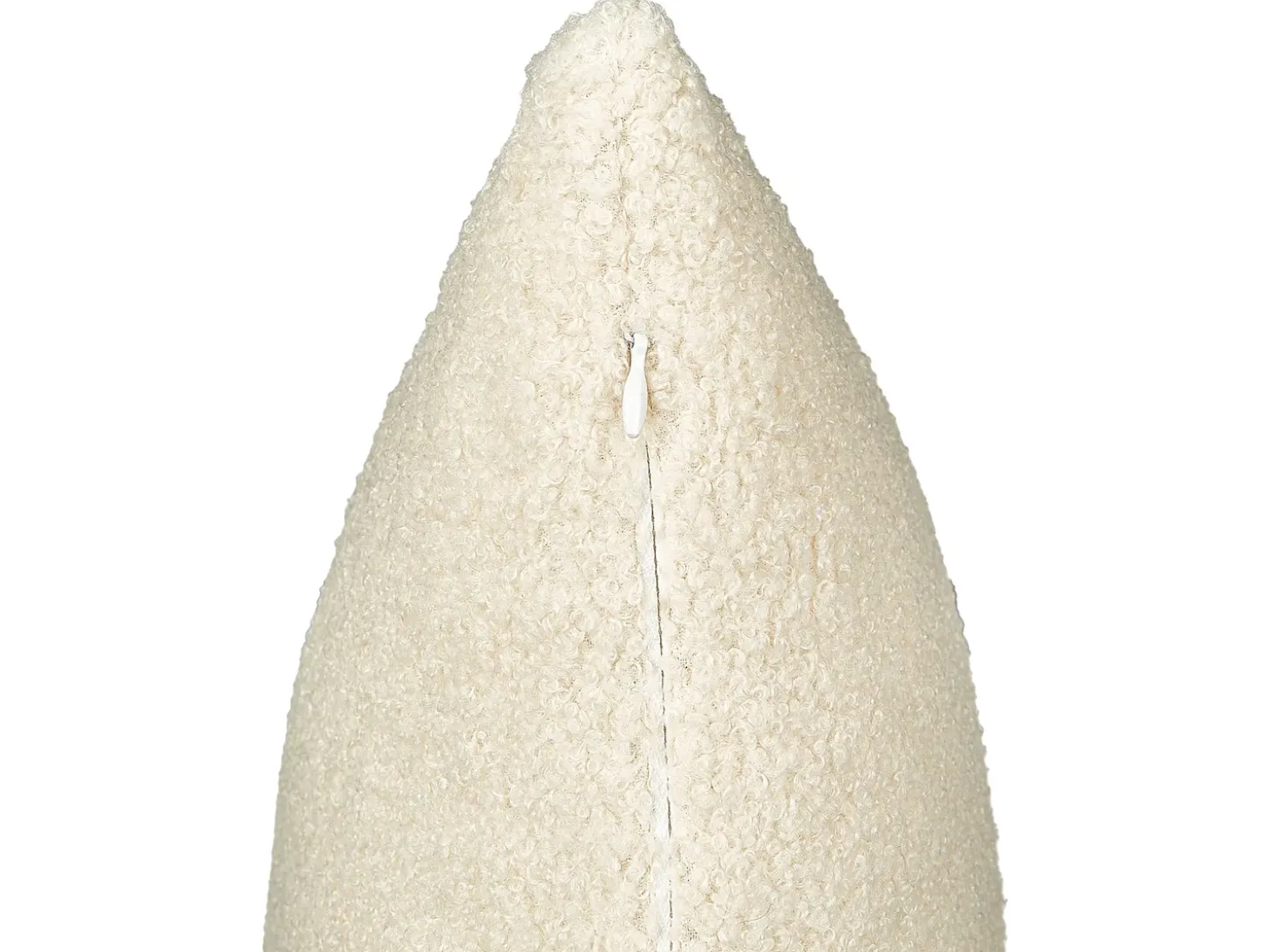 Sæt af 2 pyntepuder LEUZEA Boucle 60 x 60 cm Beige Ensfarvet