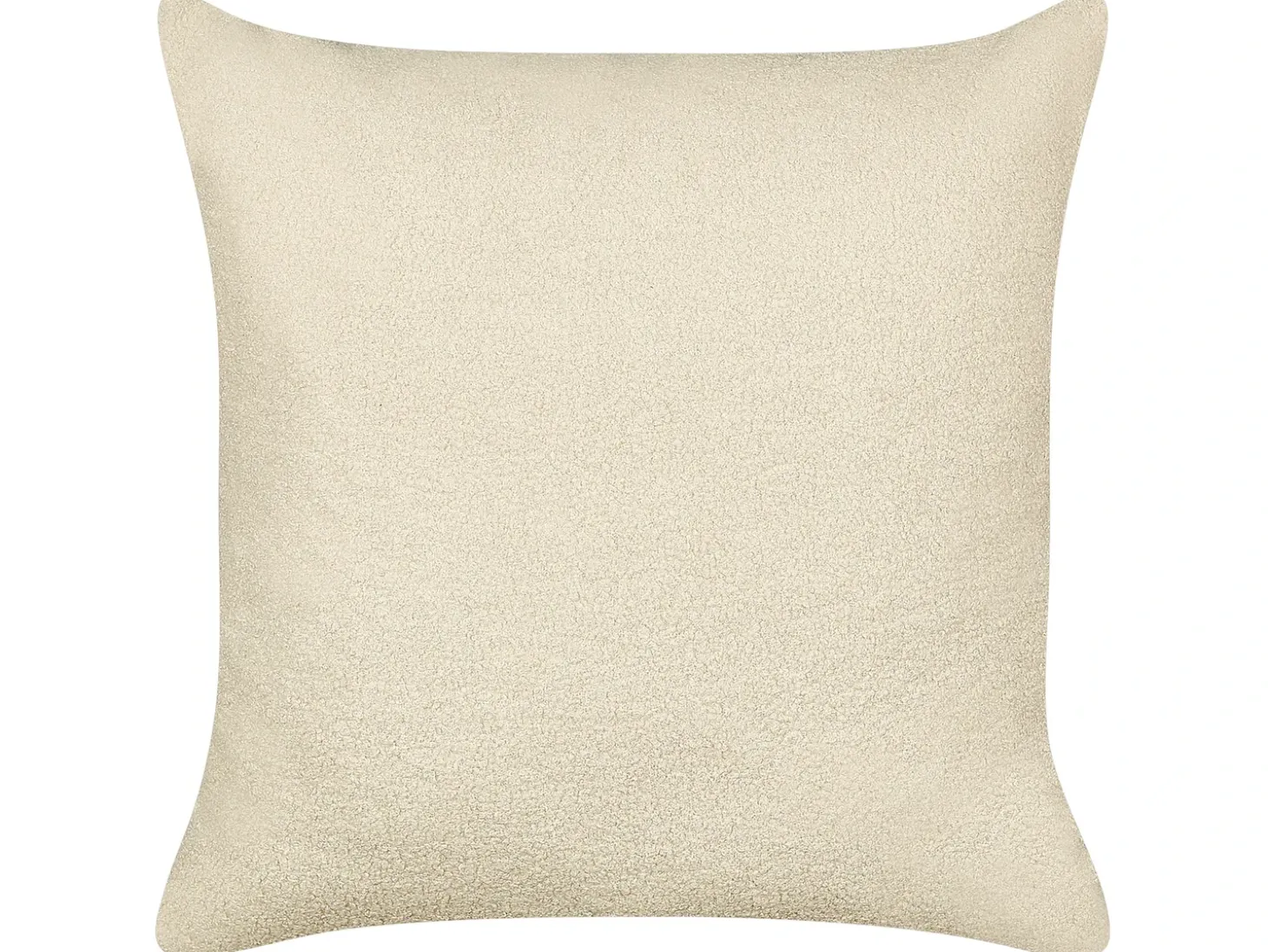 Sæt af 2 pyntepuder LEUZEA Boucle 60 x 60 cm Beige Ensfarvet