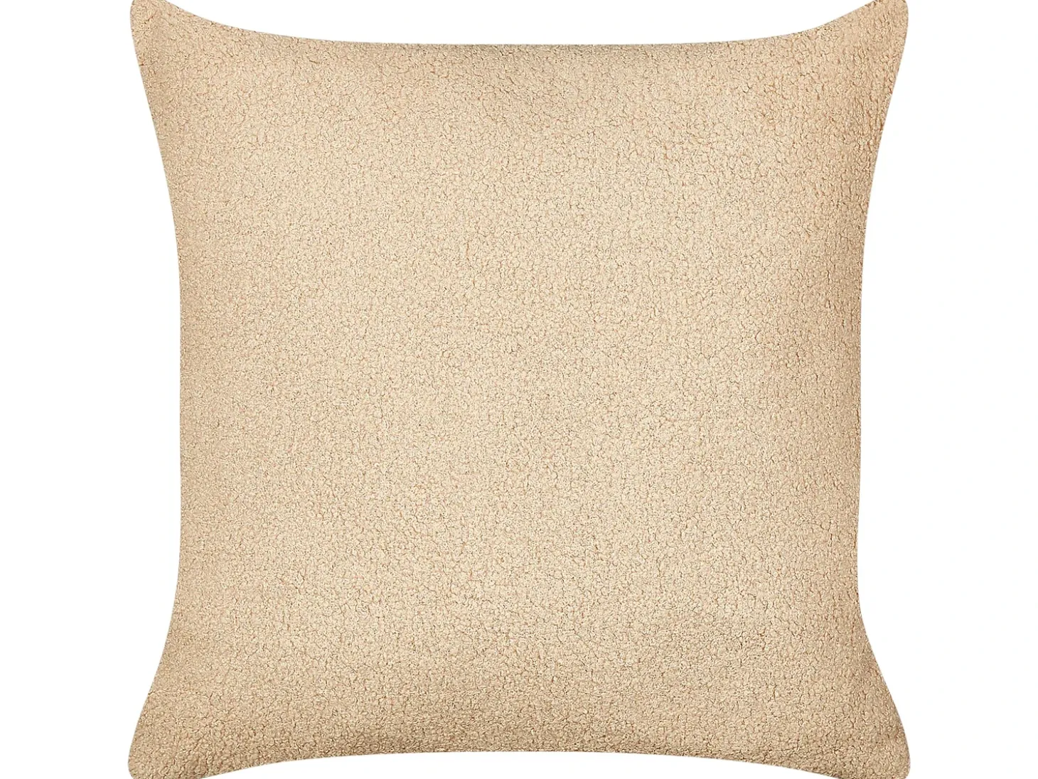 Sæt af 2 pyntepuder LEUZEA Boucle 45 x 45 cm Sand Beige Ensfarvet