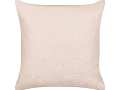 Sæt af 2 pyntepuder LEUZEA Boucle 60 x 60 cm Pastellrosa Ensfarvet